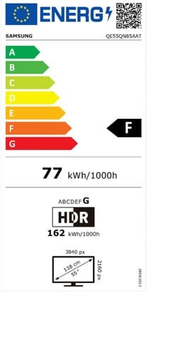 Etiqueta de Eficiencia Energética - QE55QN85A