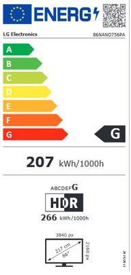 Etiqueta de Eficiencia Energética - 86NANO756PA