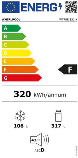 Etiqueta de Eficiencia Energética - WT70E 831 X