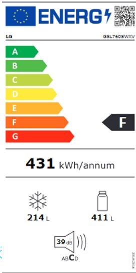 Etiqueta de Eficiencia Energética - GSL760SWXV