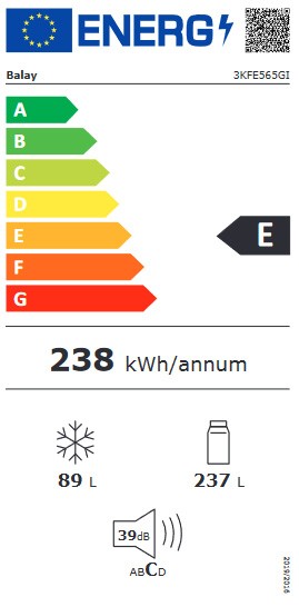 Etiqueta de Eficiencia Energética - HS221530N
