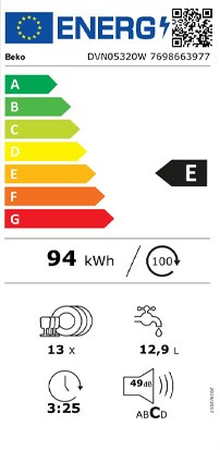 Etiqueta de Eficiencia Energética - DVN05320W
