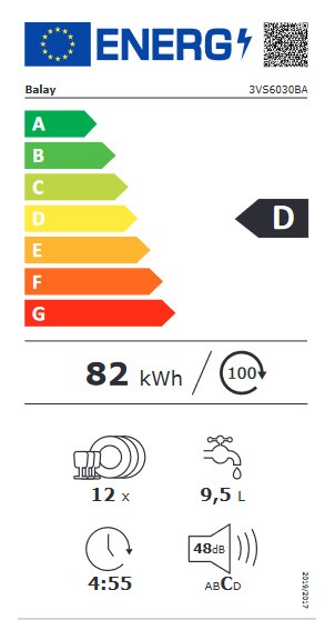Etiqueta de Eficiencia Energética - 3VS6030BA