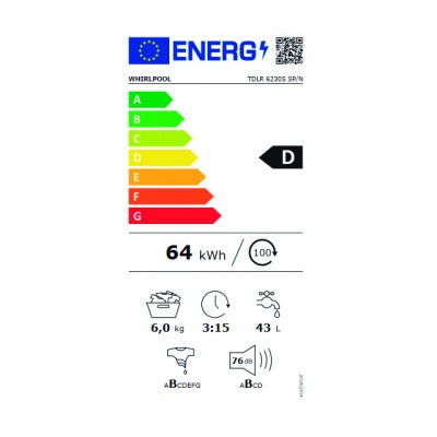 Lavadora WHIRLPOOL TDLR 6230S SPN