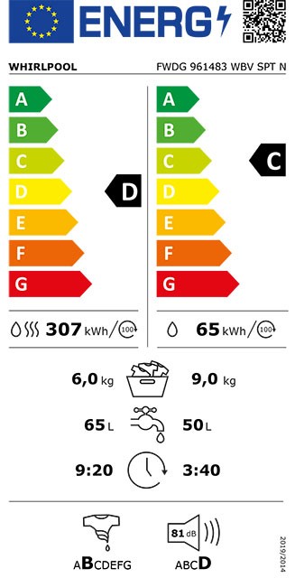 Etiqueta de Eficiencia Energética - FWDG 961483 WBV SPTN