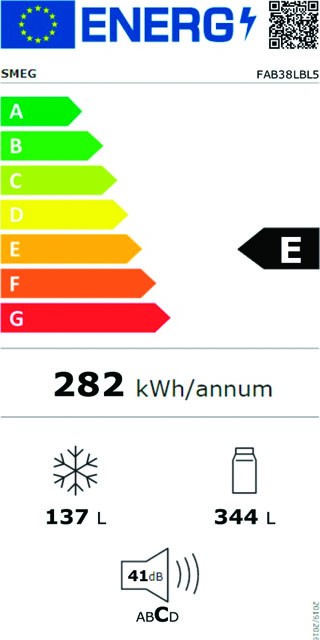 Etiqueta de Eficiencia Energética - FAB38RPB5