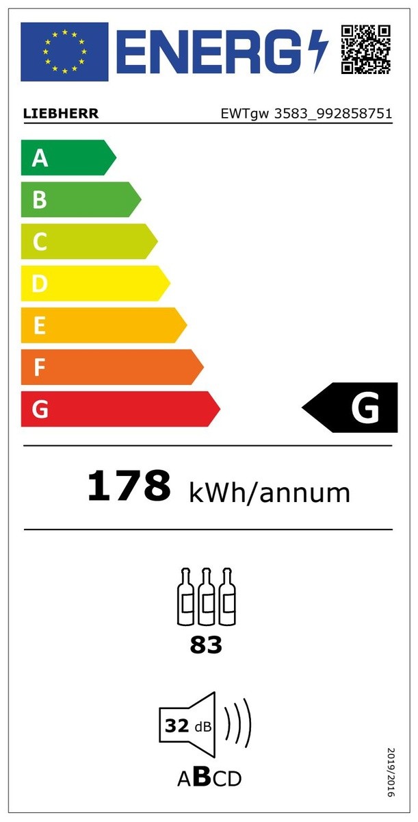 Etiqueta de Eficiencia Energética - EWTGW3583