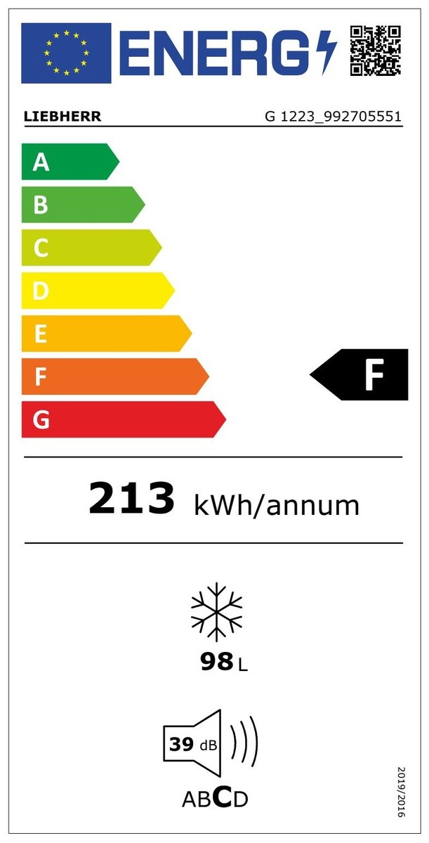 Etiqueta de Eficiencia Energética - G1223