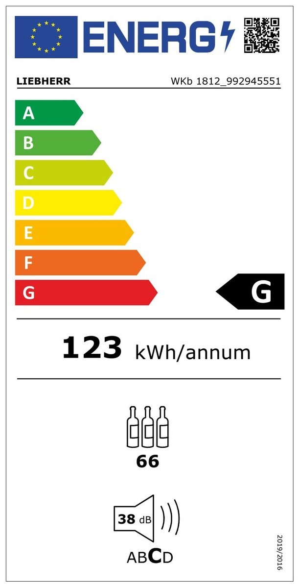 Etiqueta de Eficiencia Energética - WKB1812