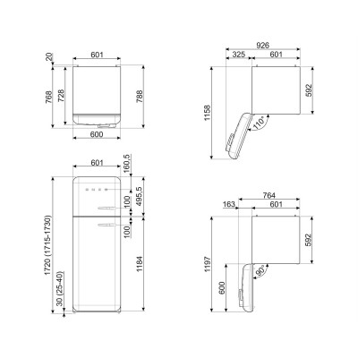 Frigorífico SMEG  FAB30RWH5