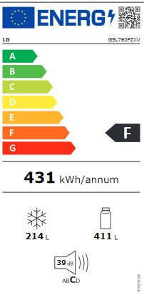 Etiqueta de Eficiencia Energética - GSL760PZXV