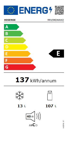 Etiqueta de Eficiencia Energética - RR154D4AW2