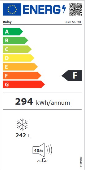 Etiqueta de Eficiencia Energética - 3FCE563WE