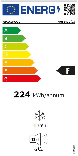 Etiqueta de Eficiencia Energética - WHS1421