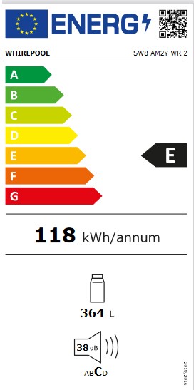 Etiqueta de Eficiencia Energética - SW8 AM2Y WR 2