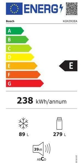 Etiqueta de Eficiencia Energética - KVN39IA3A