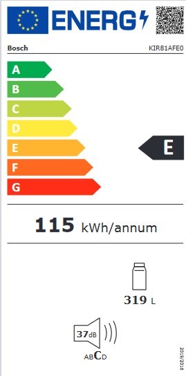 Etiqueta de Eficiencia Energética - KIR81AFE0