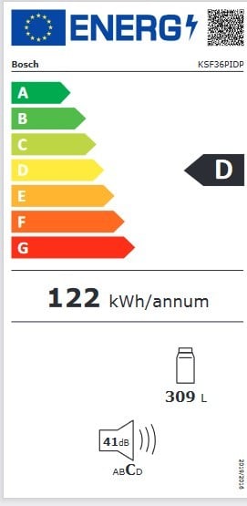 Etiqueta de Eficiencia Energética - KSF36PIDP