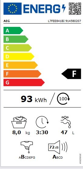 Etiqueta de Eficiencia Energética - L7FEE841BI