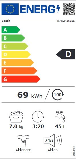 Etiqueta de Eficiencia Energética - WAN24263ES