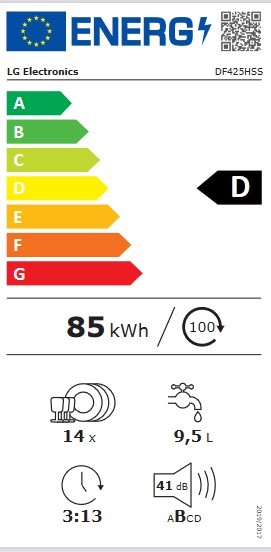 Etiqueta de Eficiencia Energética - DF425HSS