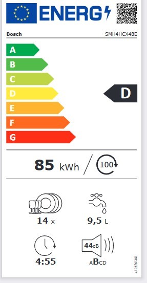 Etiqueta de Eficiencia Energética - SMH4HCX48E