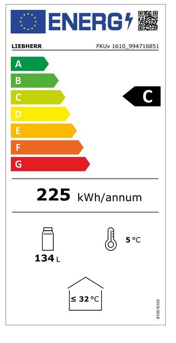 Etiqueta de Eficiencia Energética - FKUV1610