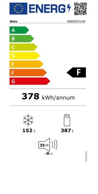 Etiqueta de Eficiencia Energética - GNE60531XN