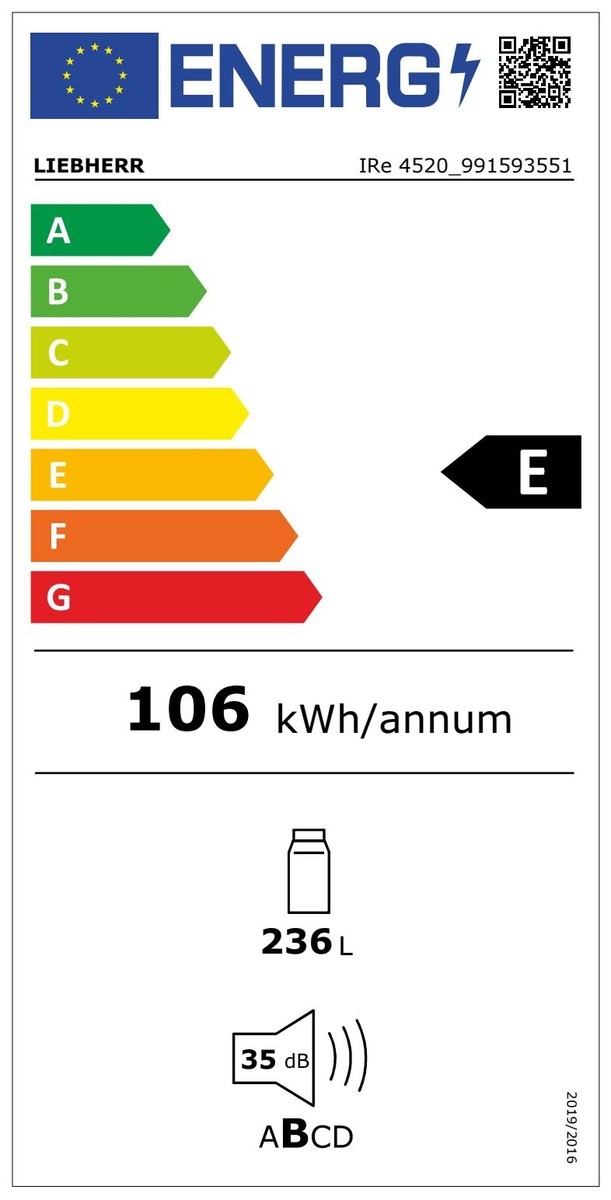 Etiqueta de Eficiencia Energética - IRE 4520