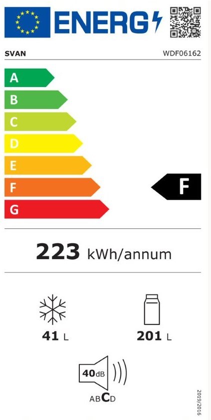 Etiqueta de Eficiencia Energética - WDF06162