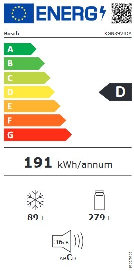 Etiqueta de Eficiencia Energética - KGN39VIDA
