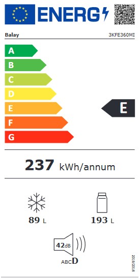 Etiqueta de Eficiencia Energética - 3KFE360MI