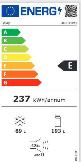 Etiqueta de Eficiencia Energética - 3KFE360WI