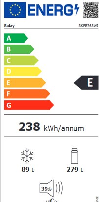 Etiqueta de Eficiencia Energética - 3KFE763WI
