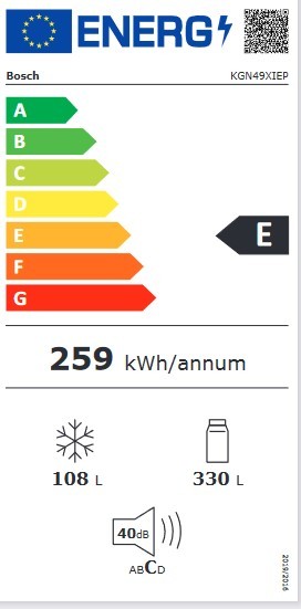 Etiqueta de Eficiencia Energética - KGN49XIEP