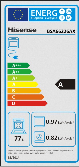 Etiqueta de Eficiencia Energética - BSA66226AX