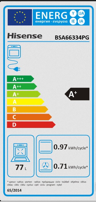Etiqueta de Eficiencia Energética - BSA66334PG