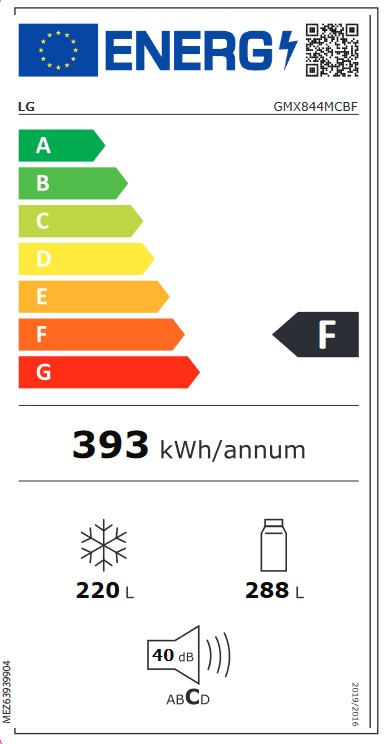 Etiqueta de Eficiencia Energética - GMX844MCBF