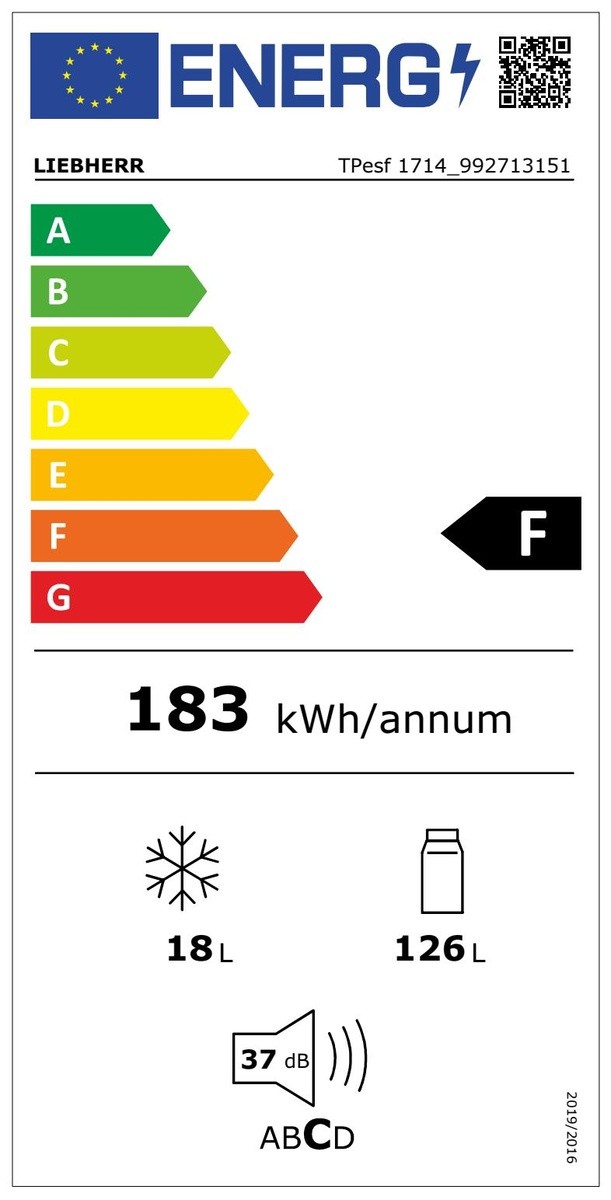 Etiqueta de Eficiencia Energética - TPESF1714