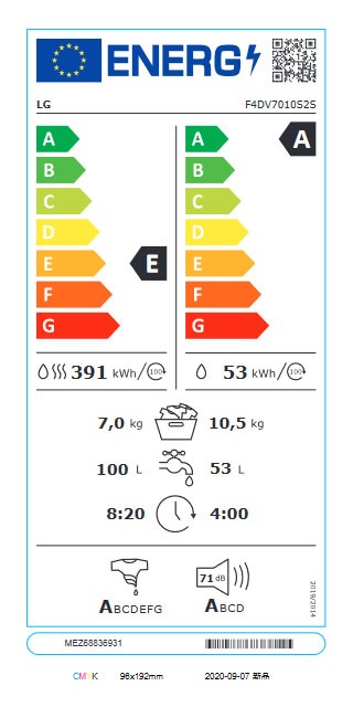 Etiqueta de Eficiencia Energética - F4DV7010S2S
