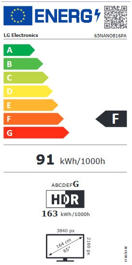 Etiqueta de Eficiencia Energética - 65NANO816PA