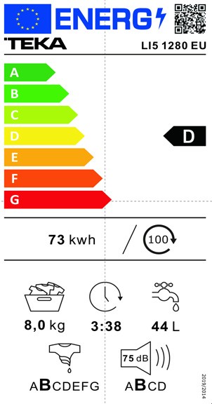 Lavadora Integrable Teka A+++ 8kg Capacidad / Programa Lavado a Mano