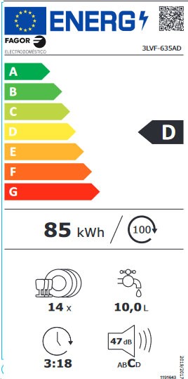 Etiqueta de Eficiencia Energética - 3LVF-635AD