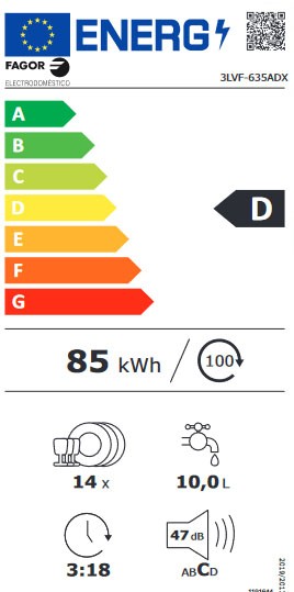 Etiqueta de Eficiencia Energética - 3LVF-635ADX