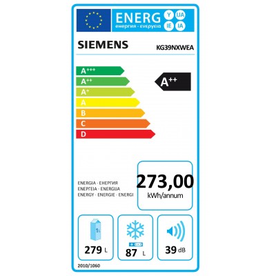 Combi SIEMENS KG39NXWEA Blanco
