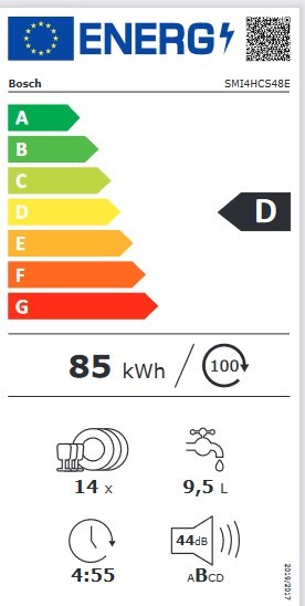 Etiqueta de Eficiencia Energética - SMI4HCS48E