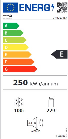 Etiqueta de Eficiencia Energética - 3FFK-6745X