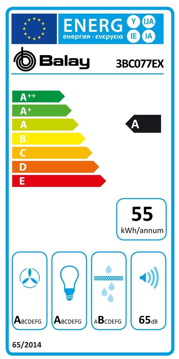 Etiqueta de Eficiencia Energética - 3BC077EX