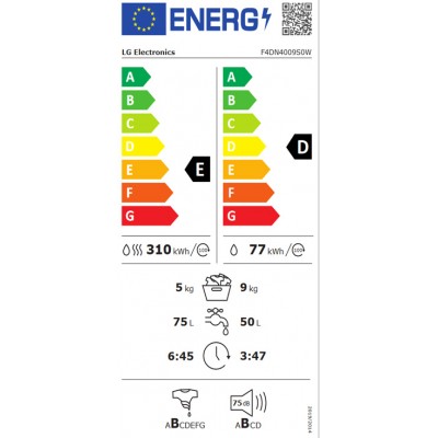 Lavasecadora LG F4DN4009S0W Blanco