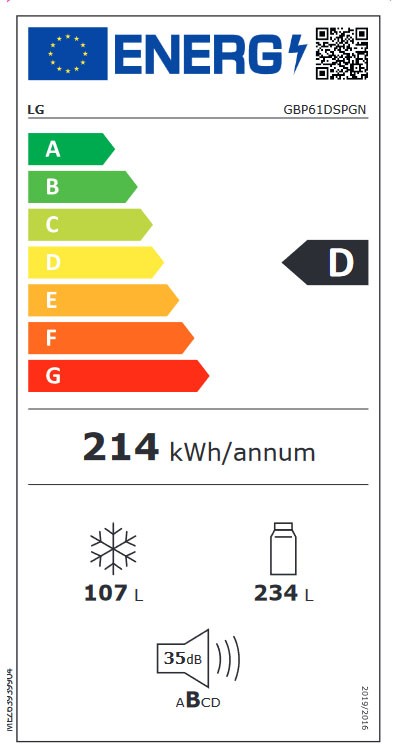 Etiqueta de Eficiencia Energética - GBP61DSPGN